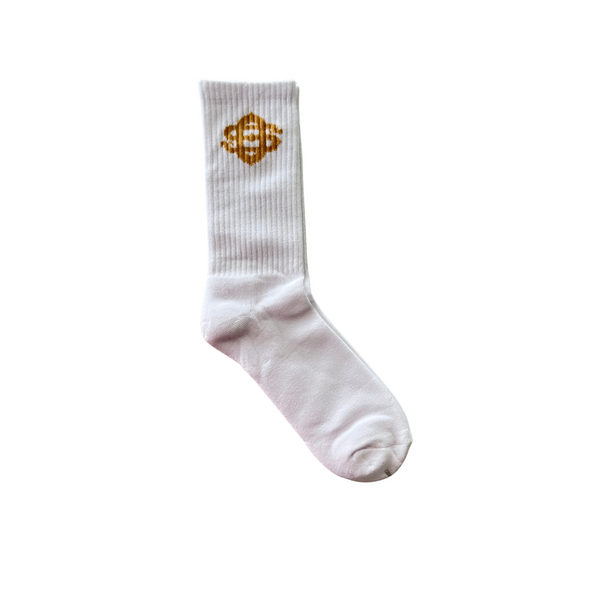 White & Tan Socks